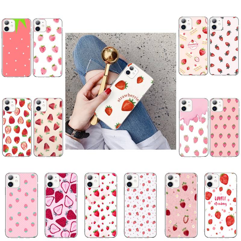 Fresh fruit strawberry Phone Case For iPhone X XS MAX 6 6s 7 7plus 8 8 Plus 5 5S se 2020 11 12pro max xr Funda cases