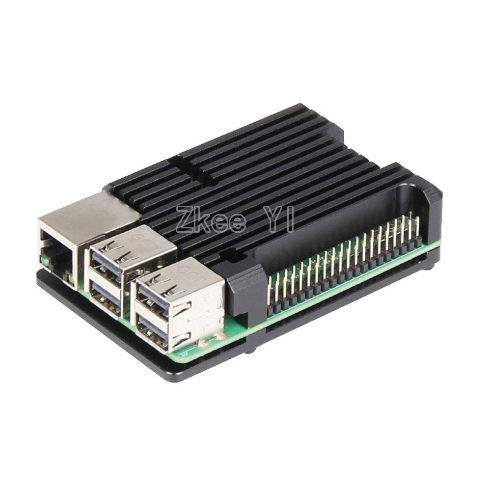 Aluminum Case Alloy Armor with Cooling Heatsink Dual Fan for Raspberry Pi 3/4 Model B,Pi 3 B+,Pi 2 Model B