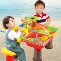 Kids Summer Outdoor Beach Sandpit Toys Sand Bucket Water Wheel Table Play Set Toys Children Learning Education Toy Birthday gift
