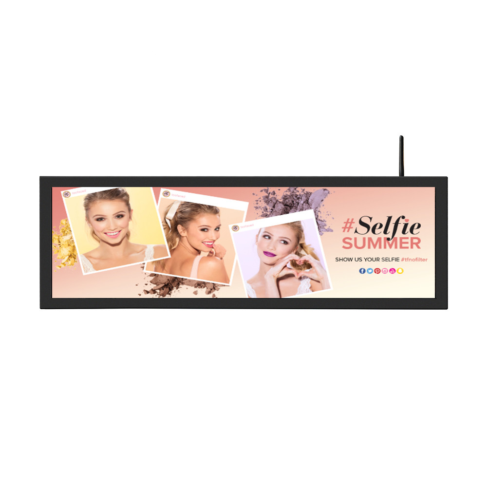 42'' inch Ultra Wide Monitor Screen Stretched Bar Type LCD Advertising Display for Coffee shop Supermarket Shelf