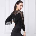 Sexy Lace Latin Dancing Shirt Women Ballroom Modern Salsa Tango Costume Tops Long Sleeve Latin Training Shirts Female Dancewear