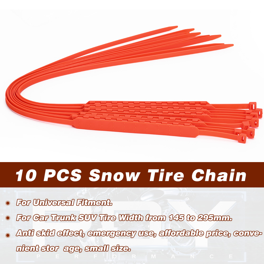 10pcs Newest 92cm Car Universal Anti Skid Snow Chains for Car Truck Snow Mud Wheel Tyre Tire Cable Ties Dropshippinp STC01