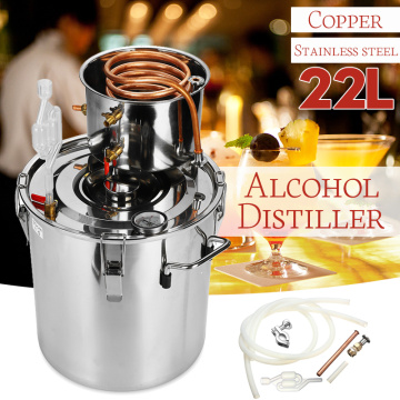 US CZ In Stock 22L Distiller Alambic Moonshine Alcohol Still Stainless Copper DIY Home Brew Water Wine Essential Oil Brewing Kit