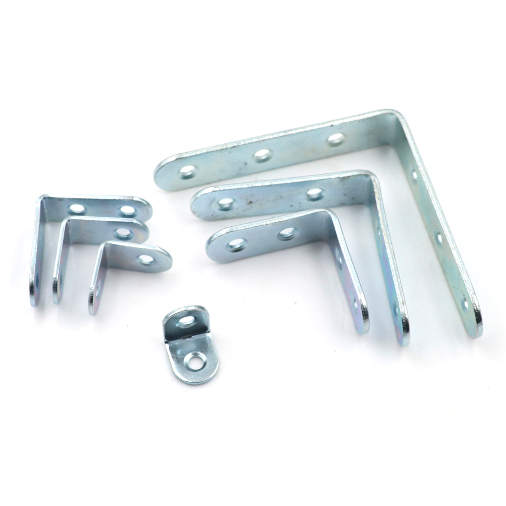 10pcs L Shape 20 x 20 x 16mm -40 x 40 x 16mm Stainless Steel Right Angle Bracket Corner Brace Joint Shelf Support