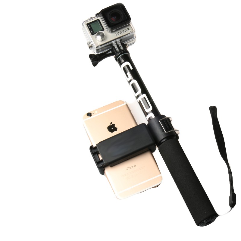 Self Selfie Stick Handheld Extendable Pole Monopod Phone Holder Adapter for Go Pro HERO 9 8 7 6 5 4 Xiaoyi 4K SJCAM Accessories