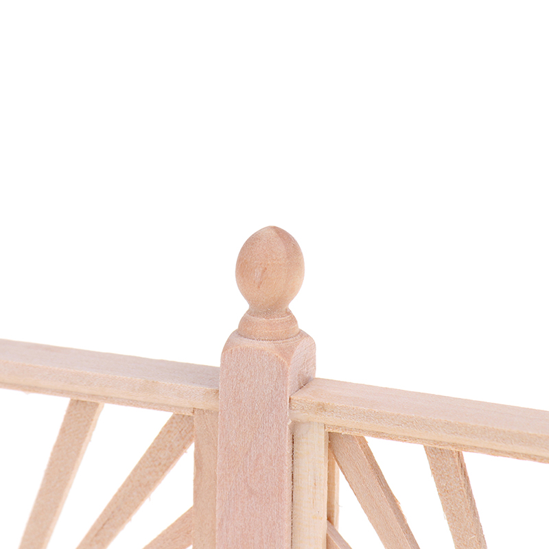 1:12 Doll House Miniature Wooden Guardrail Balustrade Mini Balcony Fence