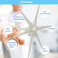 9000W 12V/24V/48V 6 Nylon Fiber Blades Wind Turbine Generator Horizontal Power Windmill Energy Turbines Charge Fit for Home