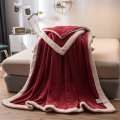Claroom Solid Weighted Blanket Winter Thick Warm Blanket Coral Fleece Double-sided Blanket For Bed XP29#