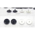200sets white or black longer pin KAM Round Circle Snap Button 12mm 20 T5 Glossy Plastic Fastener buttons