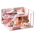 DIY Doll House Wooden Doll Houses Miniature Surprise Dollhouse Furniture Kit With LED Toys For Children Birthday Christmas Gift
