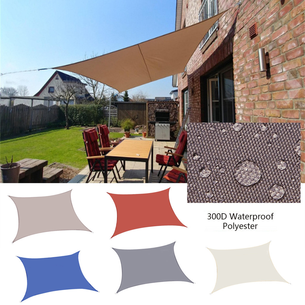 Sun Shade Sail Home Garden Awnings Outdoor Protection Covers Sun Shelter Patio Rectangle Cover #T2G