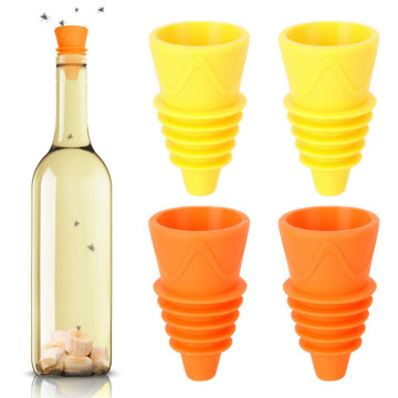 Fly Trap Trap Insect Funnel Shape Wasp Fly Fruit Fly Safe Non-Toxic Silicone Detergent Insect Trap