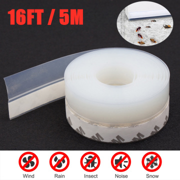 Under Door Draft Guard Stopper Soundproof Seal Strip 5M Tapes Reduce Noise Dust Weather strip Door Bottom Sealing Durable Tapes