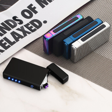 зажигалка Plasma USB Touch-senstive Switch Lighter Cigarettes Electric Charging Rechargeable Flameless Lighter Screen Induction