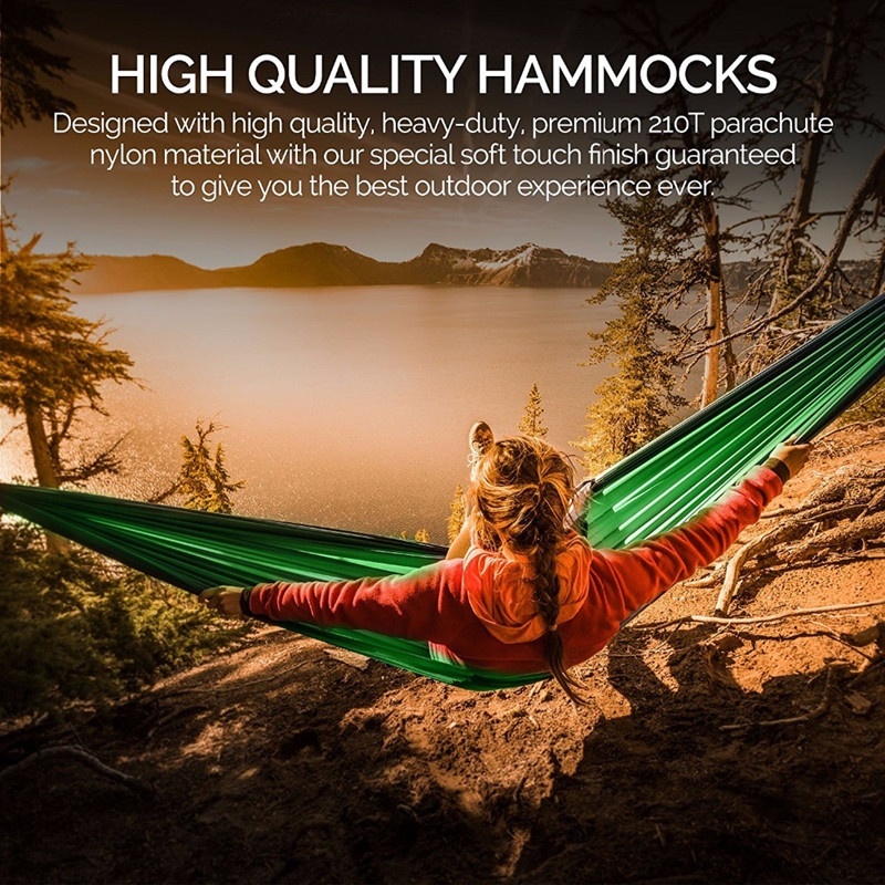Outdoors Parachute Cloth Hammock Waterproof Hammock Portable Hammocks Swing Camping Hammock Outdoor Patio Furniture