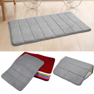 Water-absorbent Non-slip Mat Household Elastic Memory Foam Bathroom Shower Mat Soft Comfortable Foam Quick-drying Bath Carpet