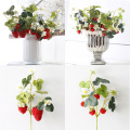 New French Frambuesa Artificial Fake Strawberry Fruit Plant Flower Branch Bouquet Wedding Home Decor