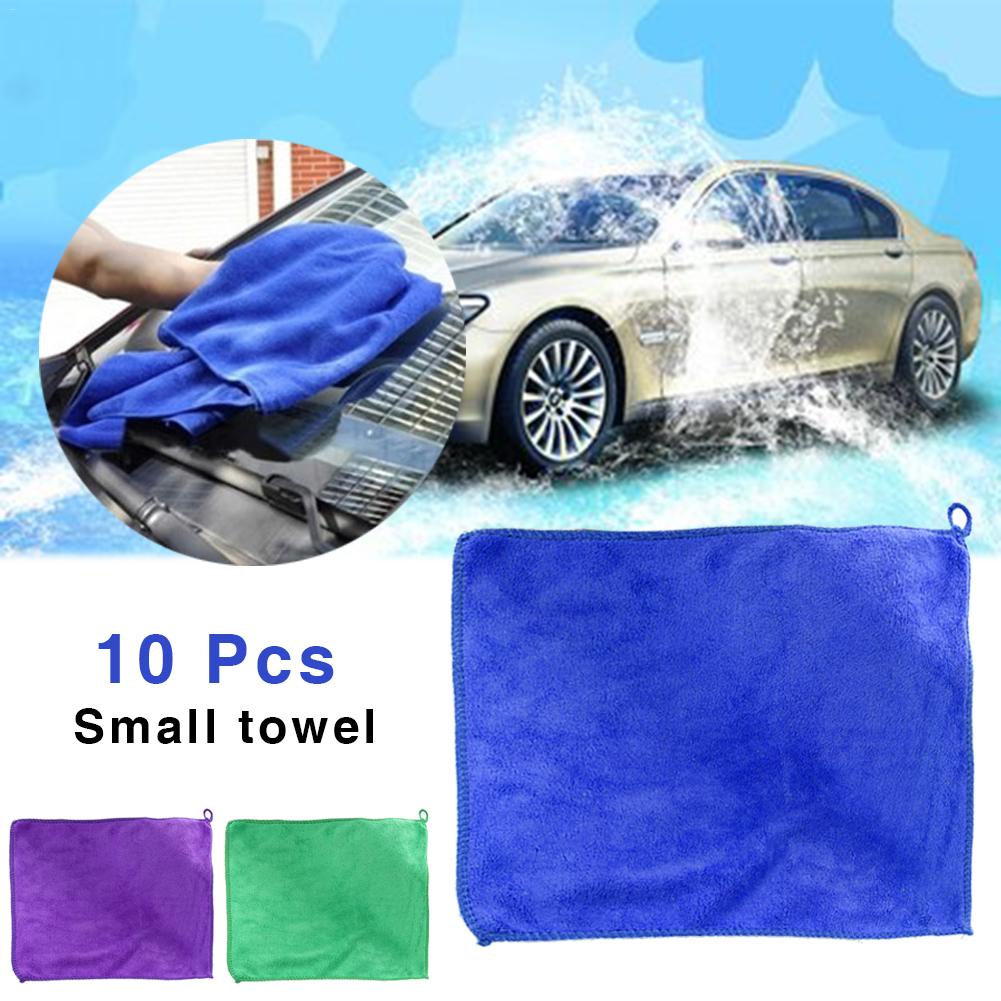 10PCS M25x25CM Car Wash Microfiber Towel Car Cleaning Drying Cloth Car Care Cloth Detailing Car Wash Towel Never Scratch