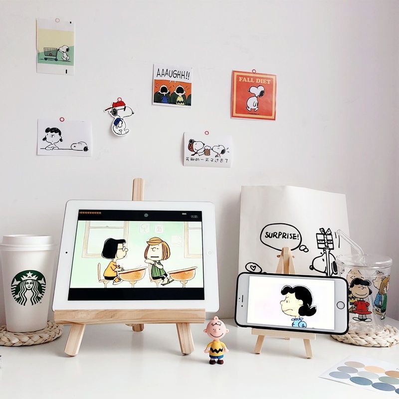 Foldable Desktop Wooden Holder For iPad Mobile Phone Tablet PC Stand Holder Book Holder Mini Easel big and small