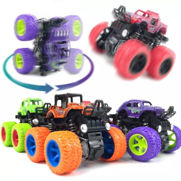 New Mini Inertial Off-Road SUV Vehicle Juguetes Carro Four-Wheel-Drive Plastic Children Toy Car Friction Stunt Car for Kids Boys