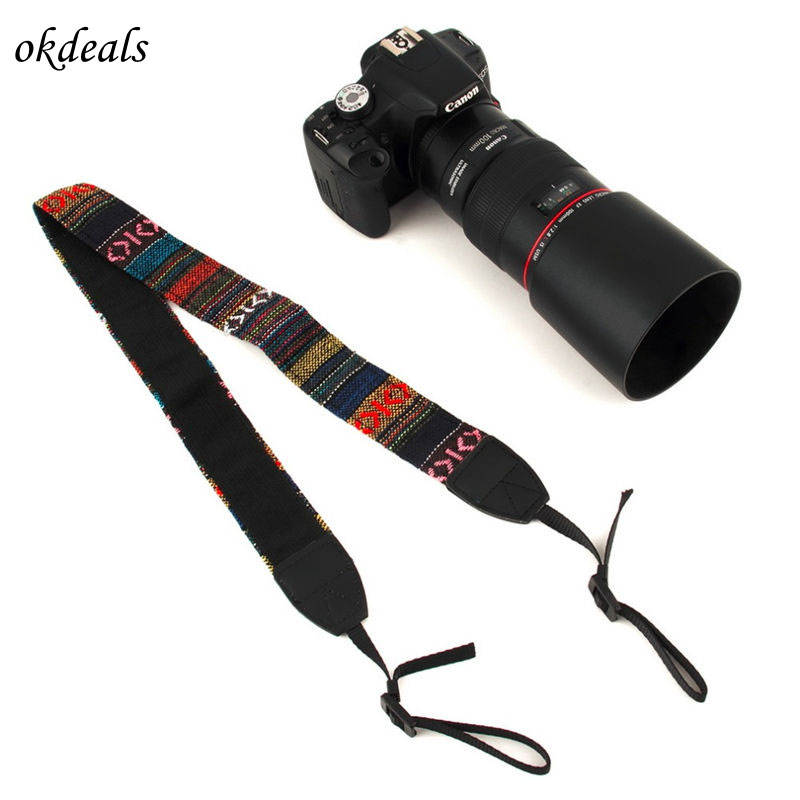 Vintage For All Camera Straps Vintage Hippie Style Canvas Shoulder Neck Cotton