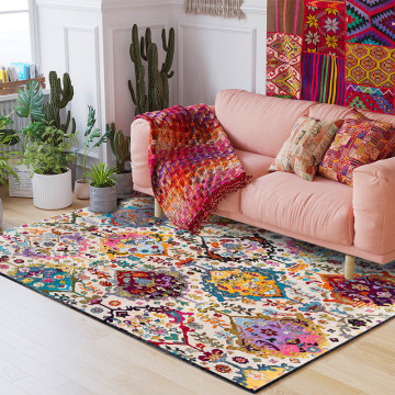 Bohemian Turkey Ethnic-Style Colorful Rug European-Style Bedroom Living Room Carpet Bathroom Kitchen Carpet Bed Blanket