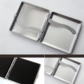 1PCS High Quality Metal Frame Black Faux Leather Cigarette Storage Case Box Container for Lighter
