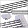 A - Adjustable Stainless Steel Towel Holder 4 Rotating Hanger Multi-functional Kitchen Bathroom Wall-mounted Towels Rack