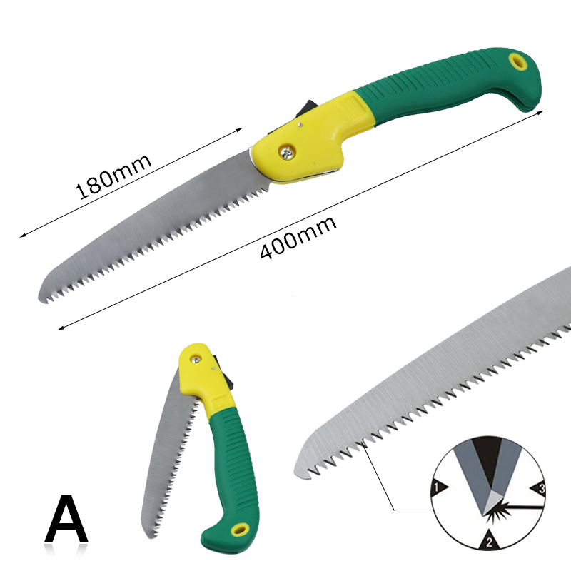 Hand Saw 3-edge Teeth Japanese Folding Wood Saw 65# Mn Steel For Wood Tenon Cutting Pruning Garden Woodworking Tools