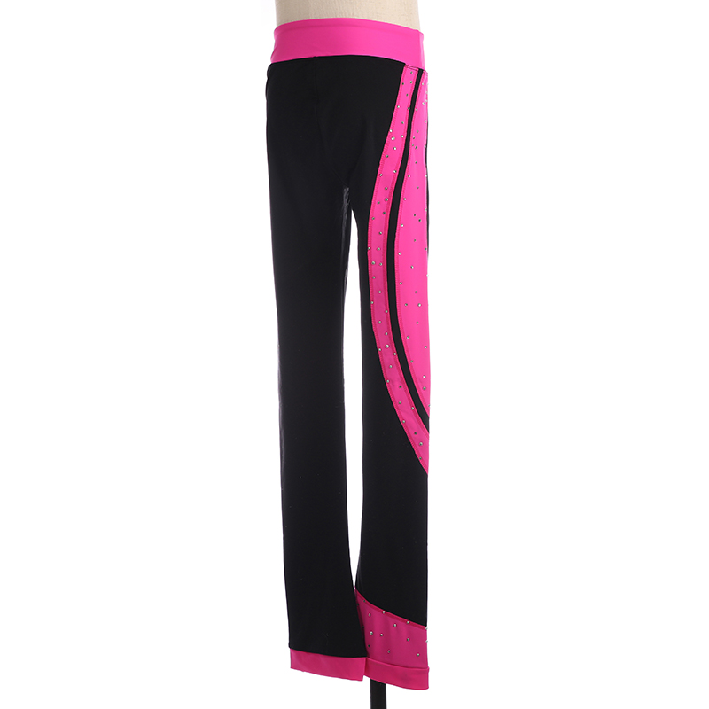 Customized Figure Skating pants long trousers for Girl Women Training Competition Patinaje Ice Skating Warm Fleece Gymnastics 35