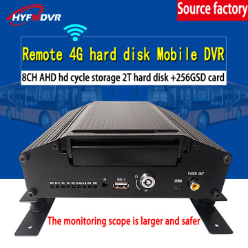 Factory wholesale 8-channel hard disk MDVR remote control mixer loading/unloading 4G GPS real-time monitoring Mobile DVR
