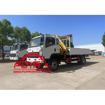 HOWO 3.2Tons Truck With Crane Folding Boom
