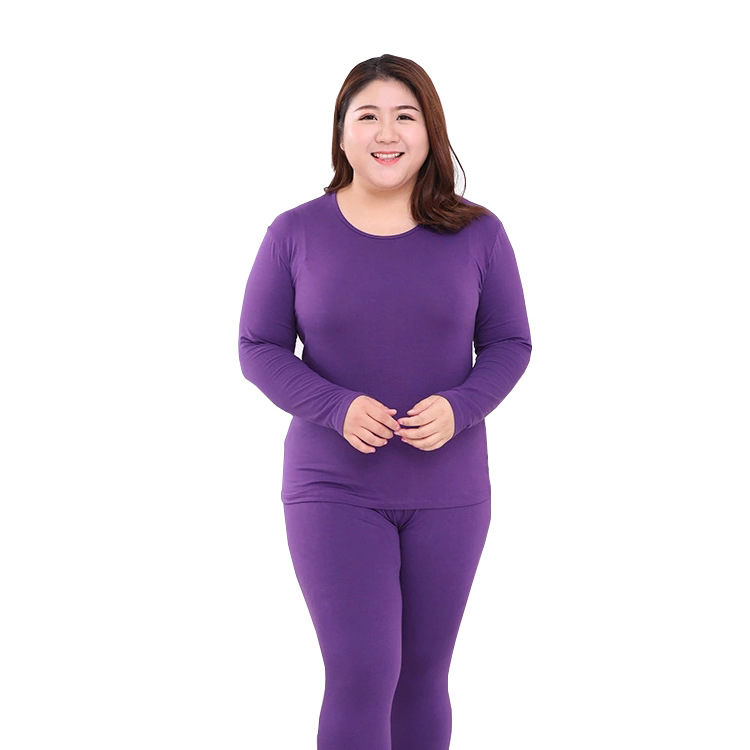 Women Thermal Clothing Thick Warm Underwear Suit Pure Cotton O Neck Seamless Plus Size 6XL Long Johns Underwear for Winter