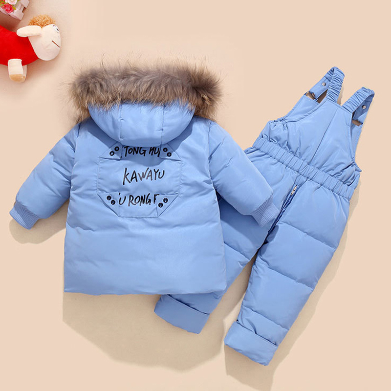 IYEAL New Children Winter Warm White Duck Down Jacket Coat Baby Girl Clothes Boys Overcoat Parka kids Ski Wear Snow Clothing Set