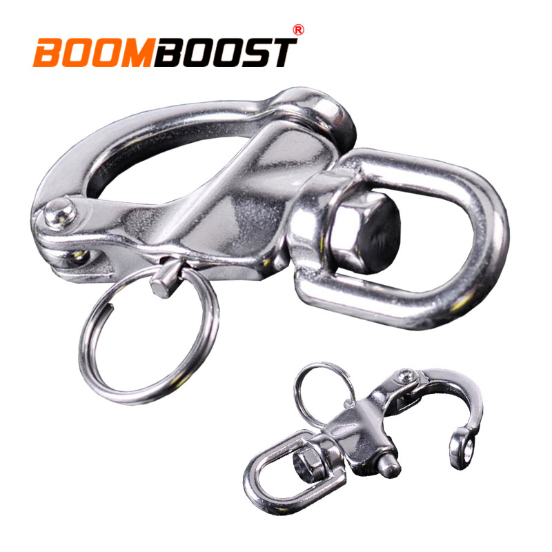Yacht Sailing Eye Shackle Swivel For Marine Architectural D Ring Heavy Duty Hook Anchor Chain 316 Stainless Steel Quick Release