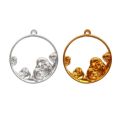5Pcs Luck Clouds Round Resin Frames Pendant Bezel Setting Resin Jewelry Making
