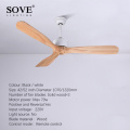 52 Inch Industrial Vintage Ceiling Fan Without Light Wooden Ceiling Fans With Remote Control Simple Home Fining Room Loft Fan