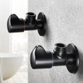 Angle Valve Copper Black Bathroom Filling Valves Toilet Cold and Hot Water Stop Valve Deck Mounted for Kitchen Bath Toilet Sink