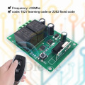 433MHz Universal Wireless Remote Control DC 12V 10A 2CH rf Relay Receiver and 2 Transmitters for remote Door/garage/motor switch