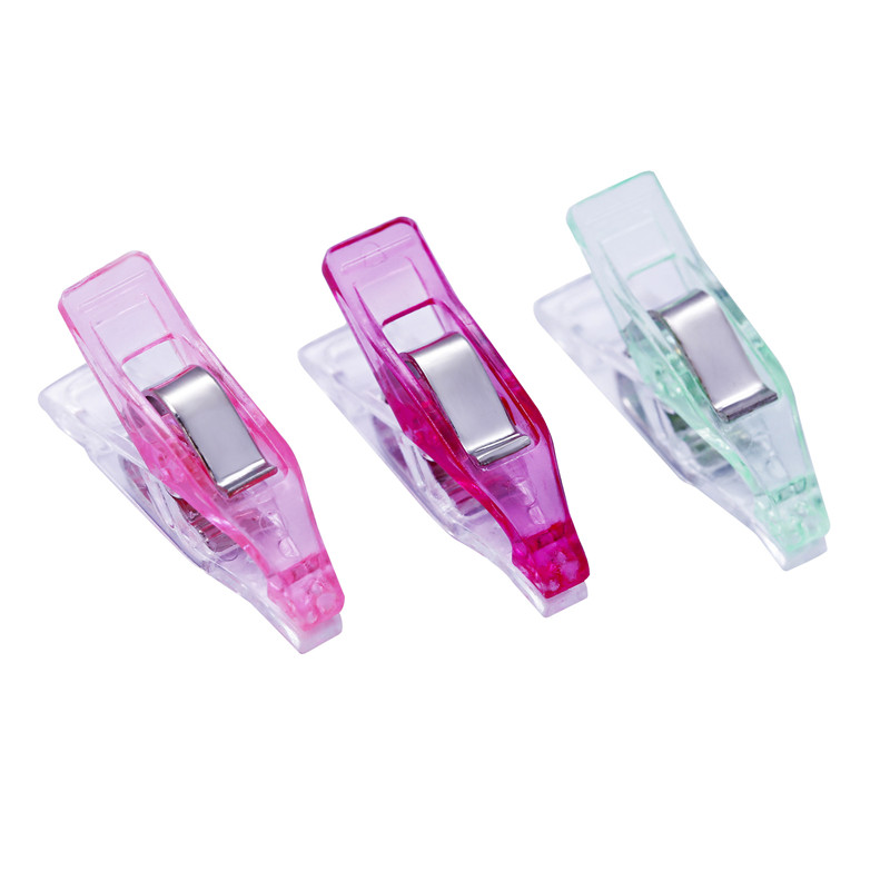 50PCS Sewing Garment Clips Colorful Plastic Clips for Quilting Binding Fabric Paper Clips Sewing Accessories