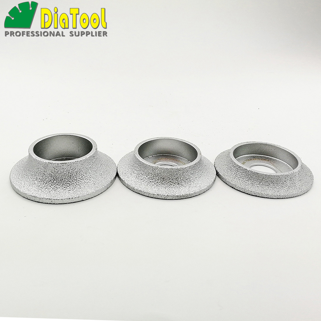 SHDIATOOL Vacuum Brazed Diamond Grinding Wheel Demi-bullnose Edge Profile Diameter 3 Inches/75mm Grinding Disc Diamond Wheel