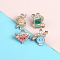 Potion Lapel Pin Enamel Brooches Letter Banner Pink Love Bottle Pin for Clothes Backpack Badges Cartoon Jewelry Gift For Friend