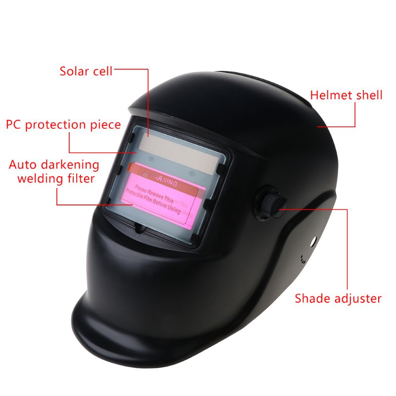 Solar Auto Darkening Welding Helmet Mask Arc Tig Mig Grinding Welder Cap Face Mask