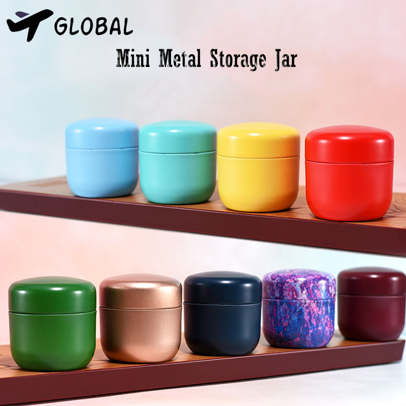 pocket mini jars tea box for storage storage box with lid metal food cans sealed small jars multi-use kitchen jar