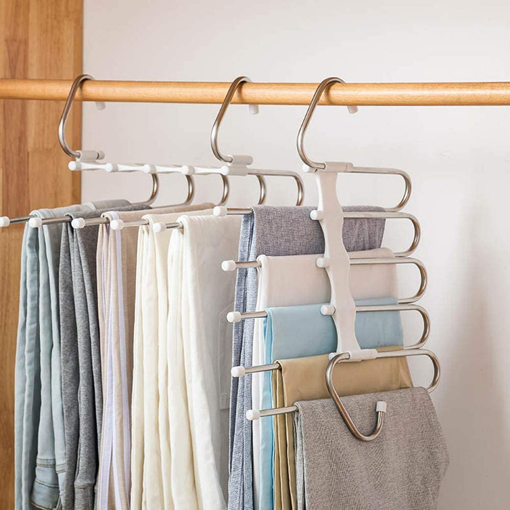 Creative Multi-layer Pants Scarf Storage Rack Multi-functional Dormitory Household Wardrobe Skirt Tie Clothing Hanger Organizer