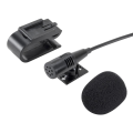 Clip-on Microphone Condenser for Car Automobile Conference Call Speaker 3M Wire Lavalier Lapel Microphone 3.5mm Universal