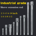 Socket ratchet wrench extension bar 1/4" 3/8" 1/2" & 50/75/100/150/200/250mm Ratchet Wrench Socket Extender Hand Adjustment Tool
