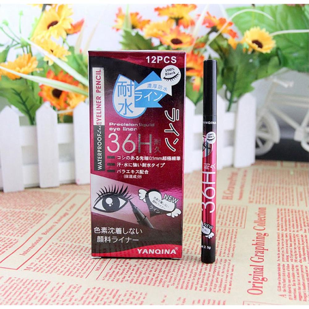 Lasting 36H Liquid Eyeliner Pencil Waterproof Black Makeup Long-lasting Easywear Eye Liner Pen Cosmetic Lady Beauty Tool 1 Pc