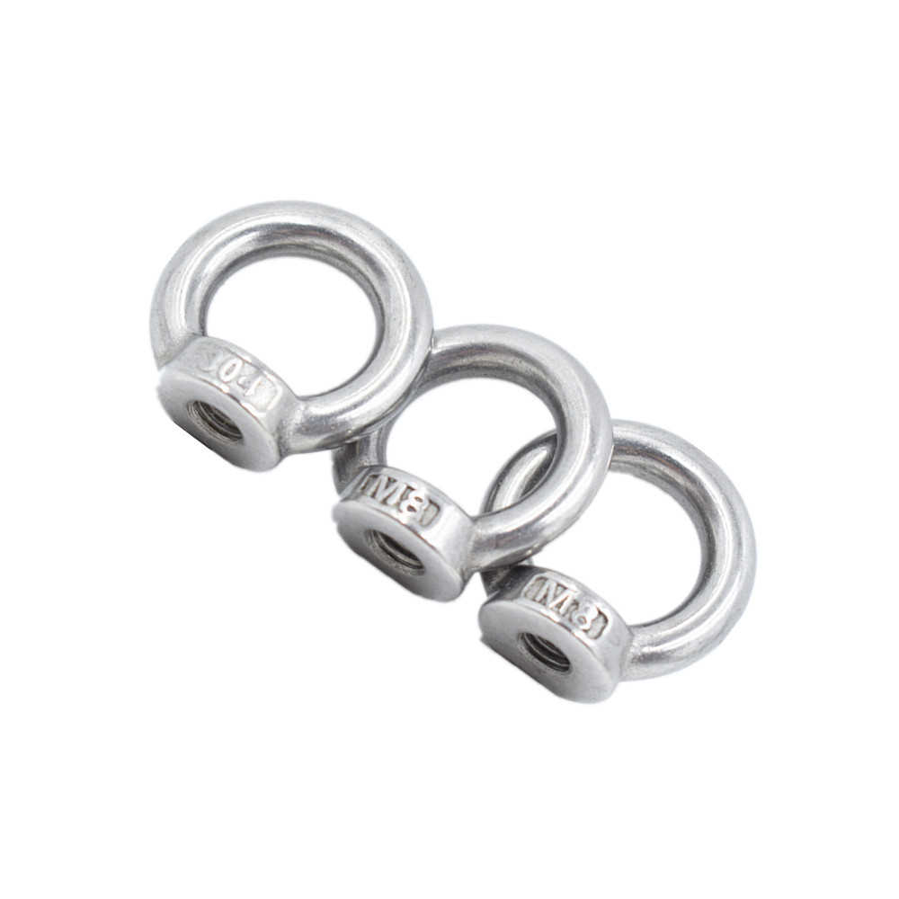 Eye Bolt 304 Stainless Steel DIN580 M5 M6 M8 M10 Marine Lifting Eye Nut Ring Nut Thread Loop Hole for Cable Rope Male HW108