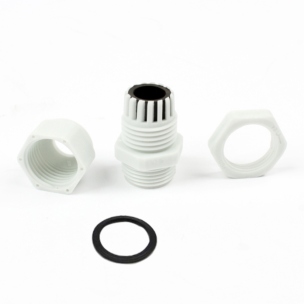 10Pc IP68 PG7 PG9 for 3-6.5mm 4-8mm Wire Cable White Black Waterproof Nylon Plastic Cable Gland Connector with Gasket